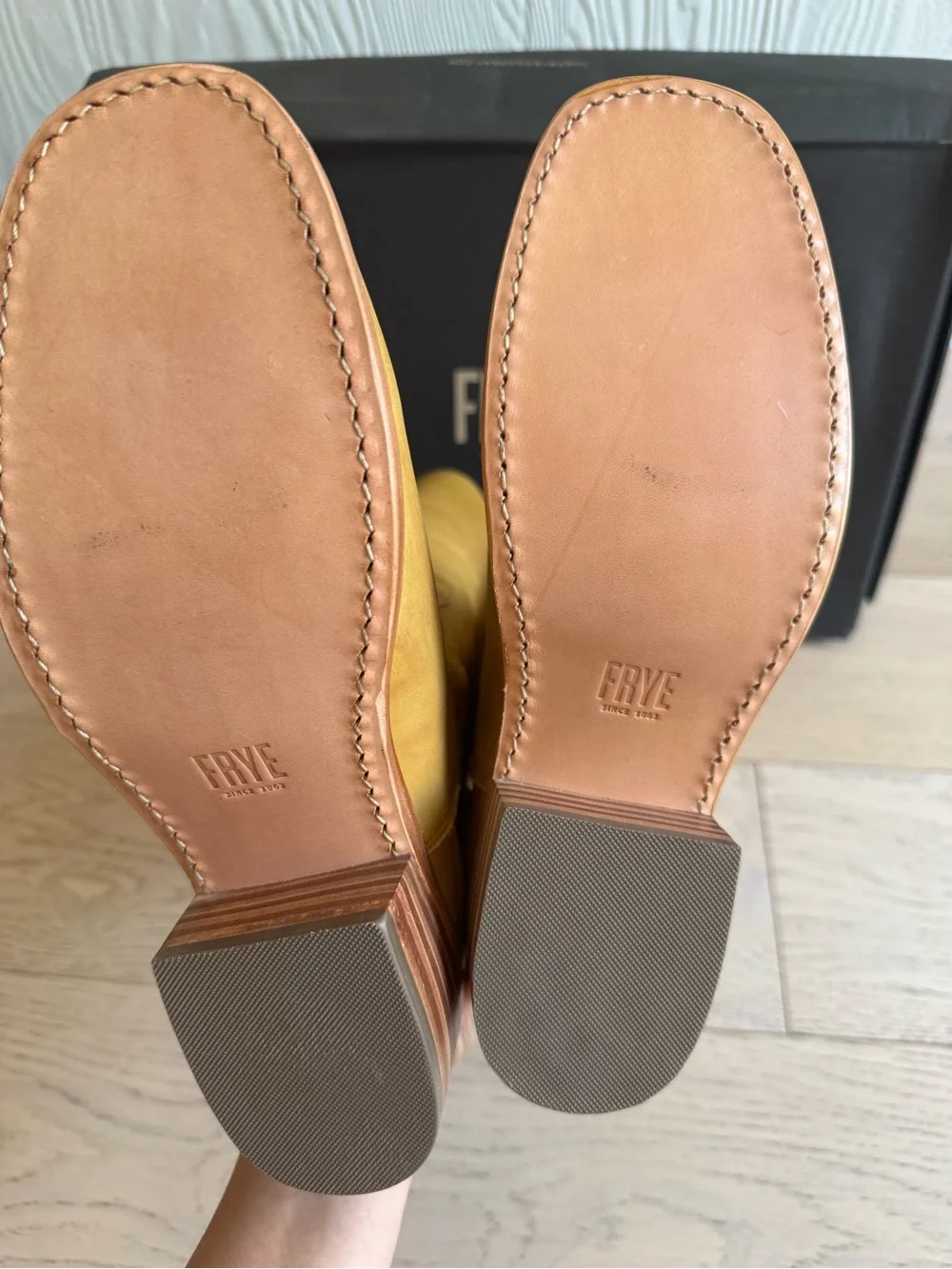 NEW FRYE Campus 14L Boots in Banana Sz: 9.5 Genuine Leather Tall Boots $498